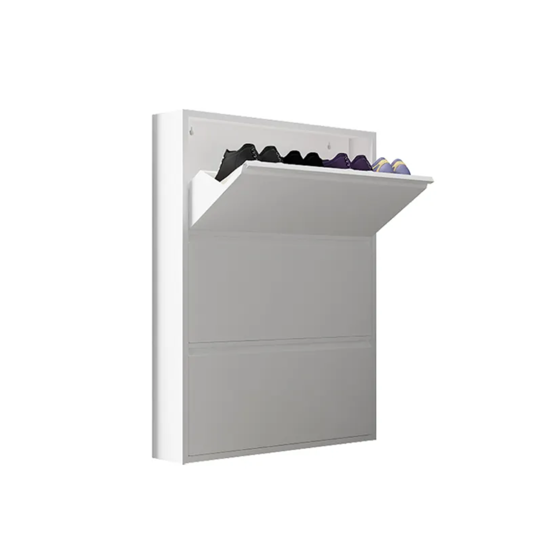Slim Wall-Mounted Shoe Cabinet