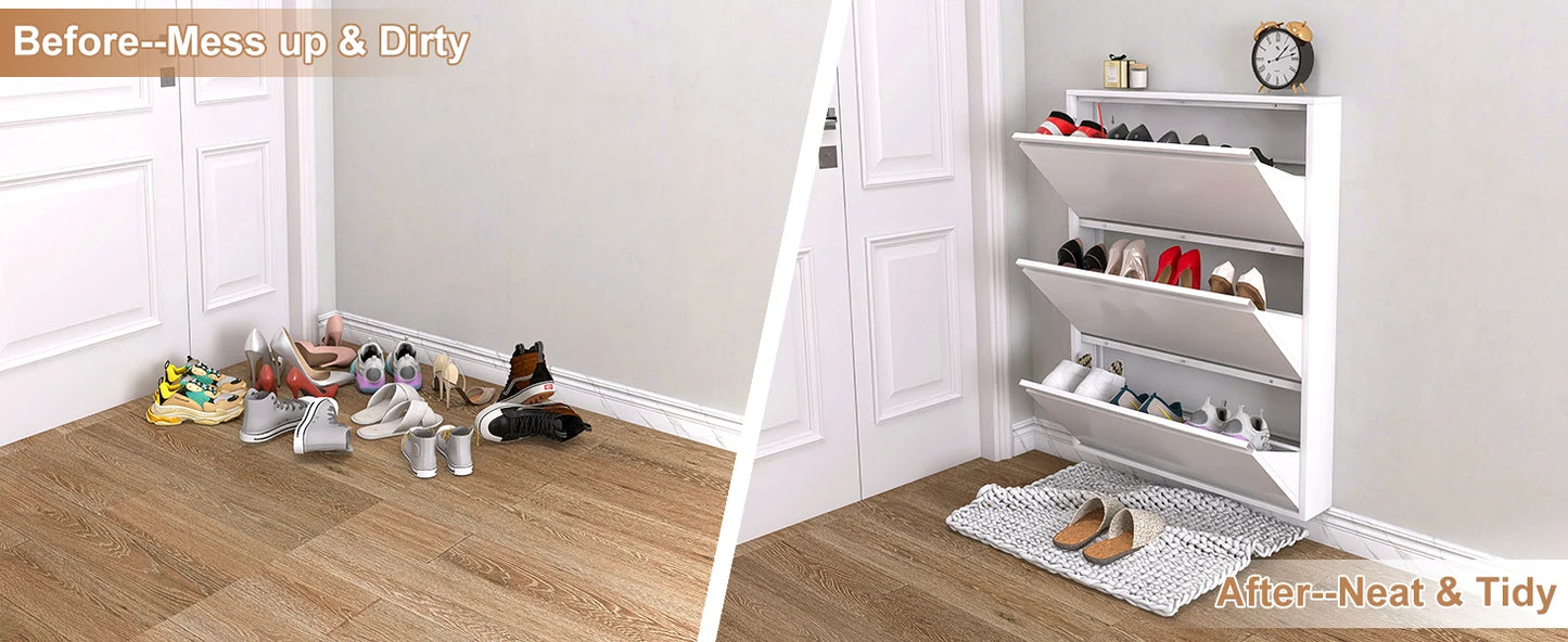 Slim Shoe Cabinets for Entryway