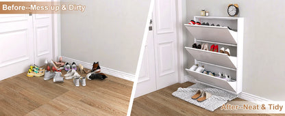 Slim Shoe Cabinets for Entryway