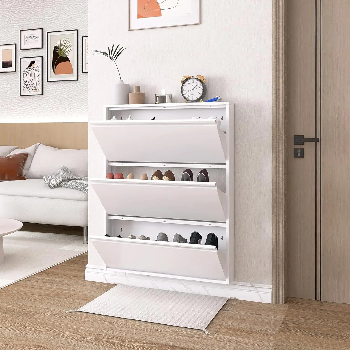 Slim Shoe Cabinets for Entryway