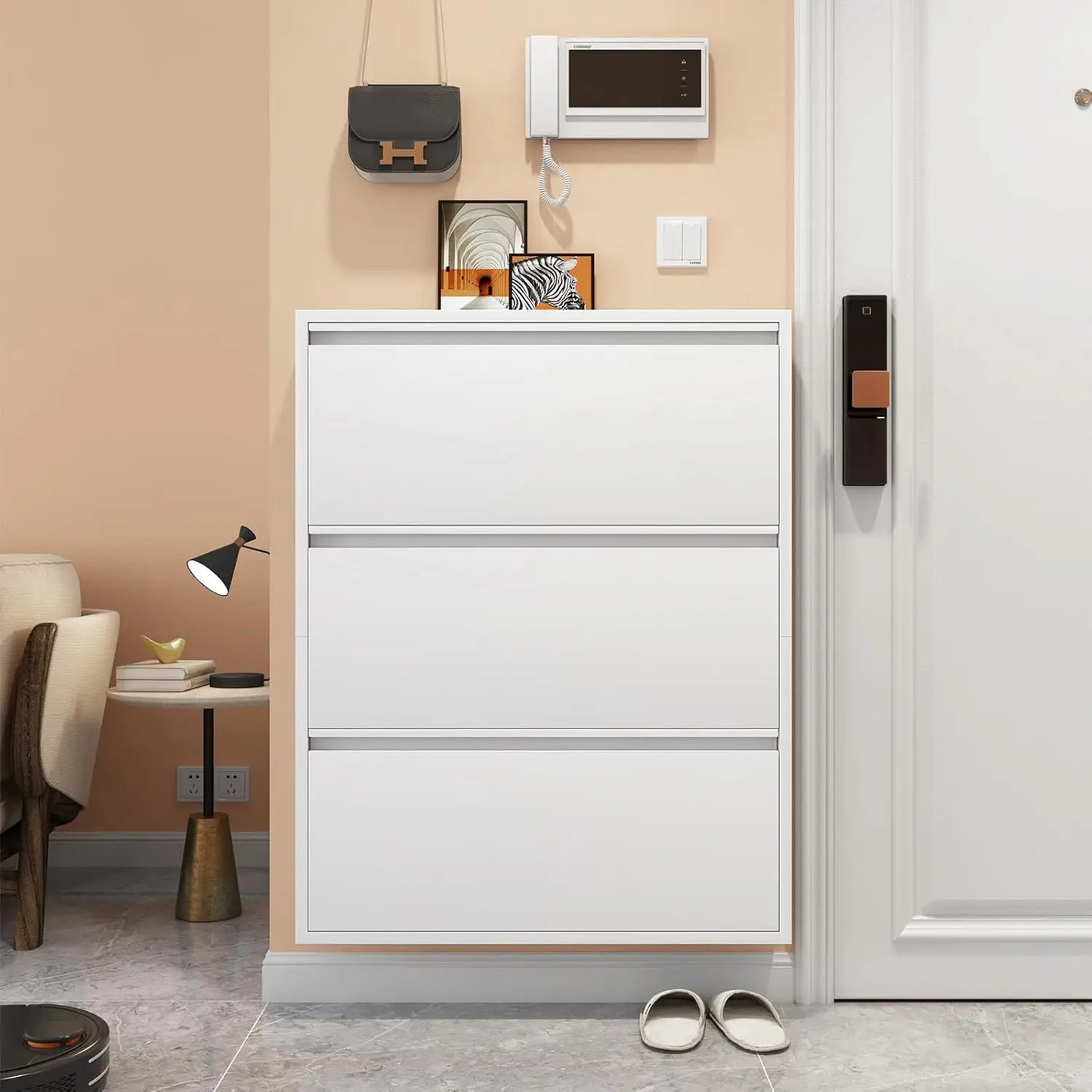 Slim Shoe Cabinets for Entryway
