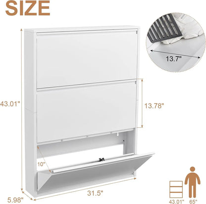 Slim Shoe Cabinets for Entryway