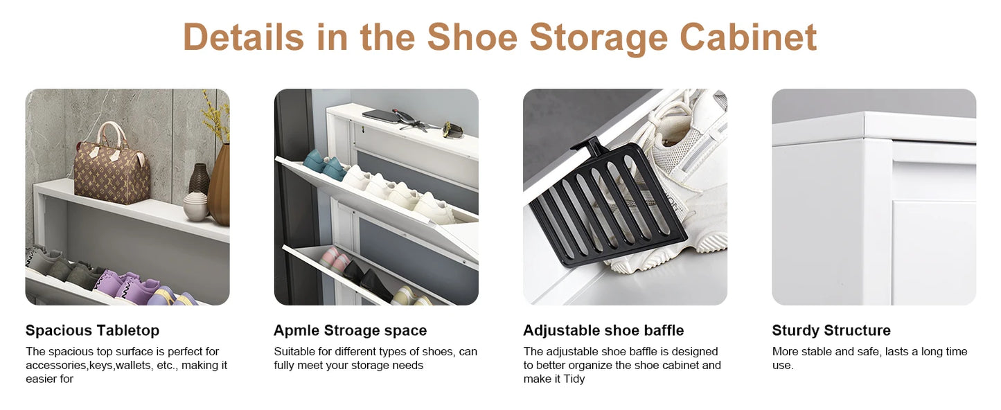 Slim Shoe Cabinets for Entryway